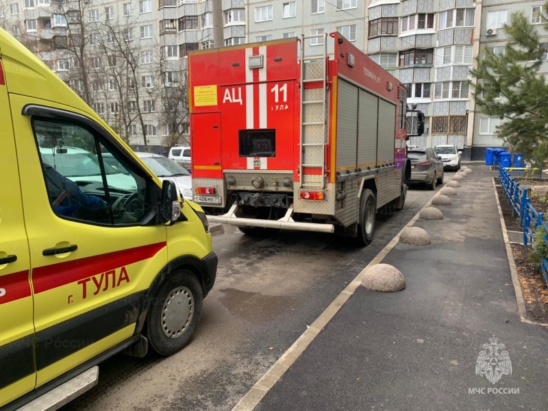 При пожаре на Лейтейзена в Туле пострадал мужчина