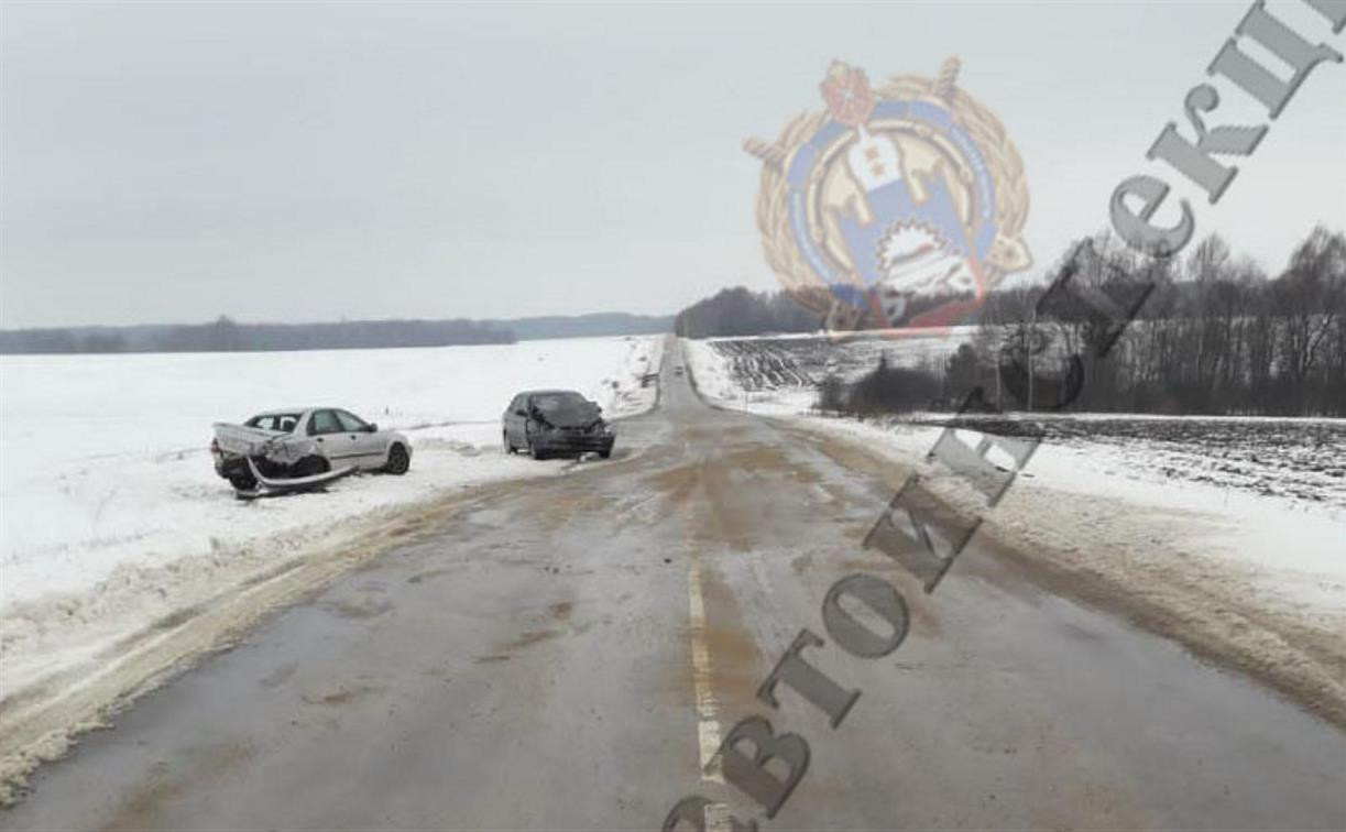 В ДТП в Тульской области пострадали три человека