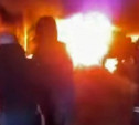 На дороге Тула — Белев загорелся и взорвался Mitsubishi Lancer