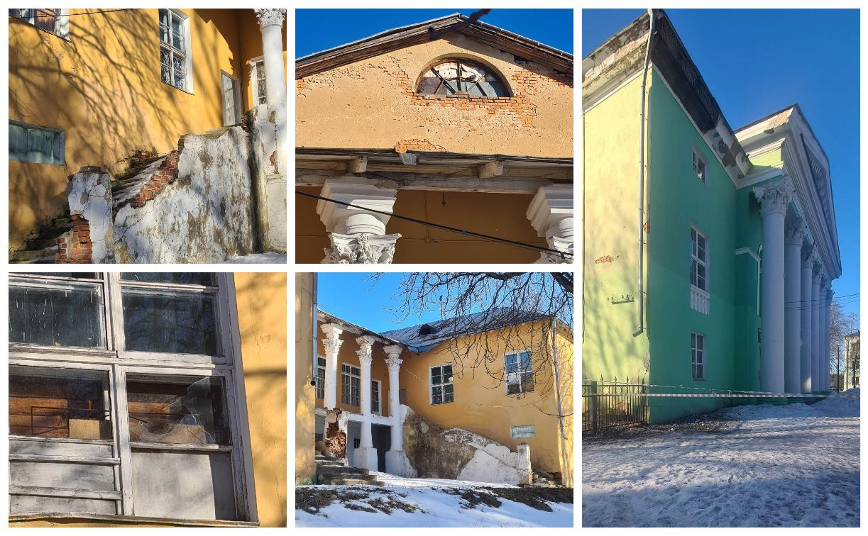«Спереди пионерка, сзади пенсионерка»: в Алексине разваливается Дом культуры имени Чехова