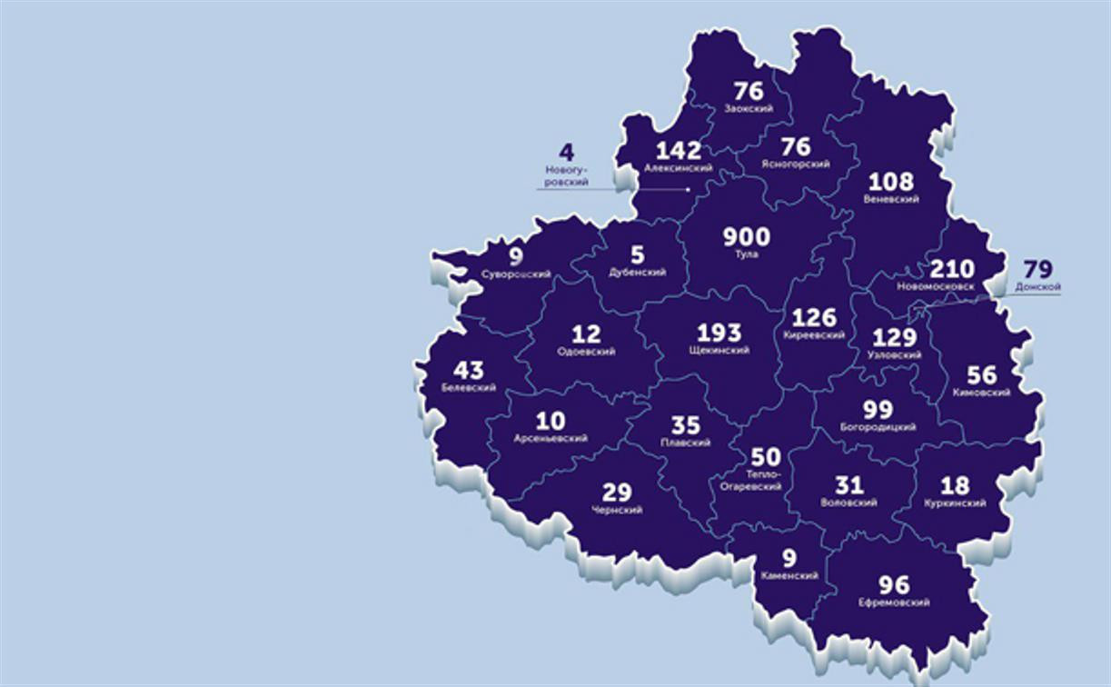 Где в Тульской области зафиксирован коронавирус: карта на 18 мая