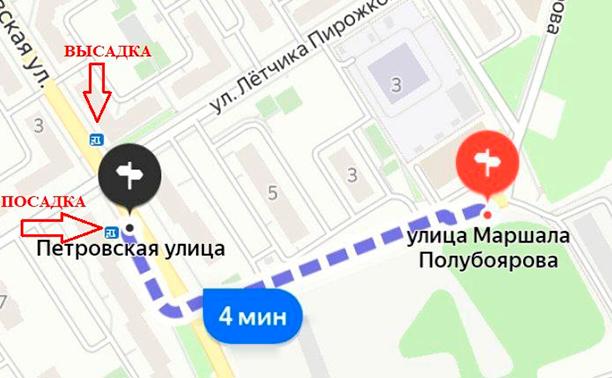Из-за стройки перенесли конечную остановку автобуса № 26 в Петровском квартале 