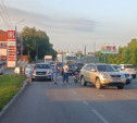 В аварии на ул. Овражной в Туле пострадал мотоциклист