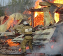 Утром в Узловском районе загорелась баня