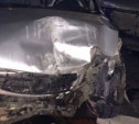 В Тульской области Hyundai Santa Fe протаранил Mercedes-Benz