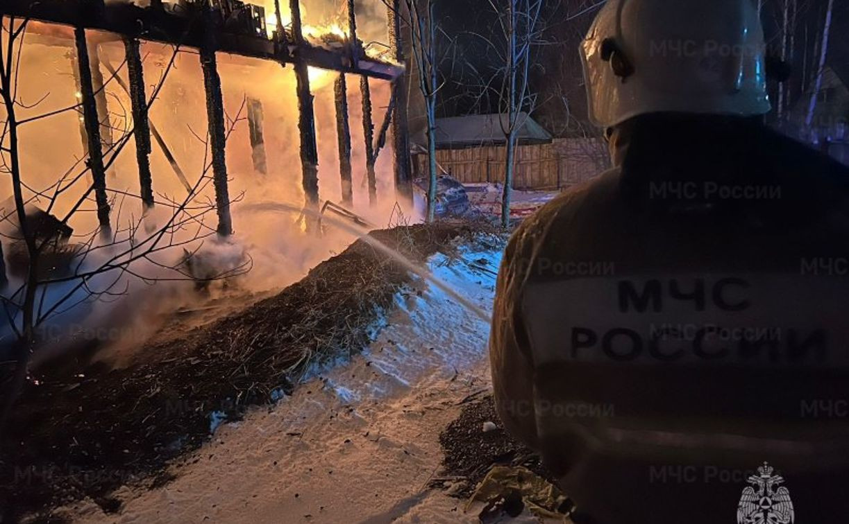 В Заокском районе сгорела дача: пострадал человек