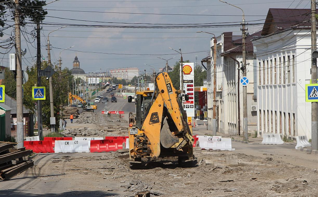 Как идет ремонт трамвайных путей на Демидовской Плотине в Туле: фото