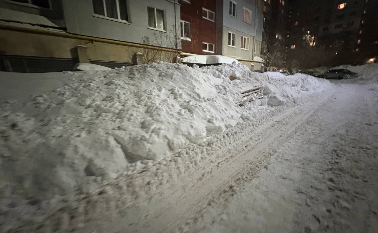 Туляки с улицы Фрунзе, 12: «На тротуарах — двухметровые сугробы. Снегом полностью завалили пешеходную зону»