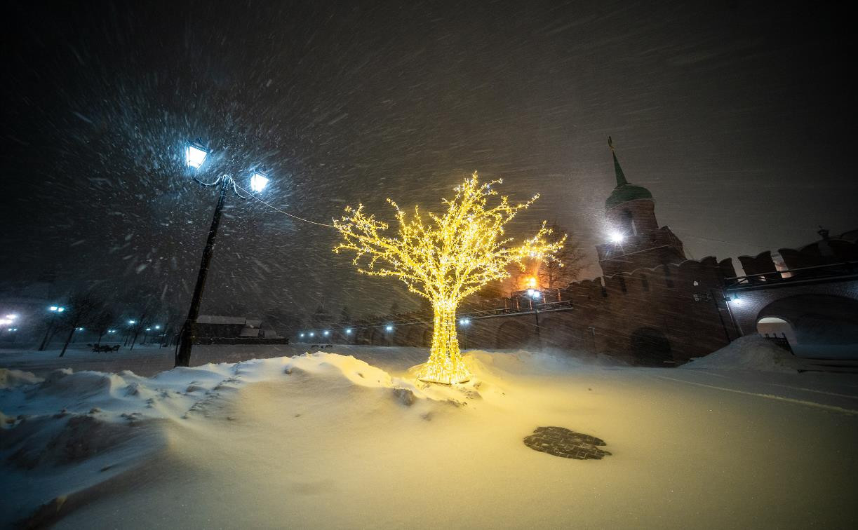 В Туле ночью бушевал буран: снежный фоторепортаж