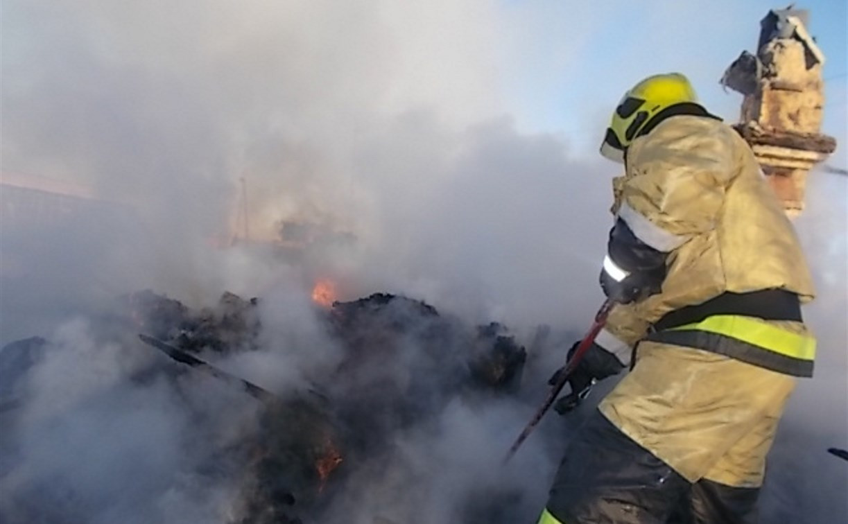 В Заокском районе хозяин дома сгорел на пожаре вместе с гостем