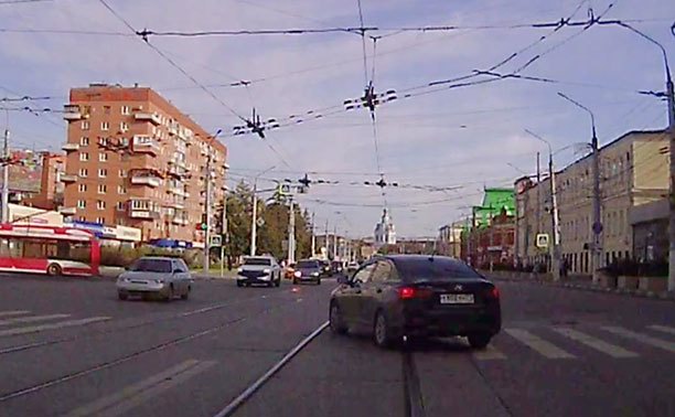 На ул. Советской встретили очень спешащего водителя