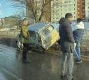 На ул. Рязанской в Туле Renault Sandero «подбил» Chevrolet Aveo