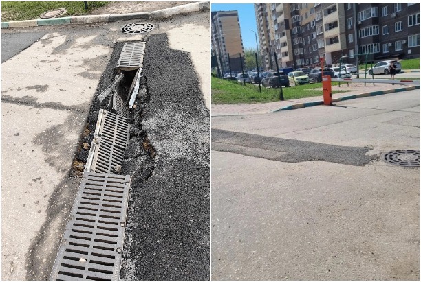 Ливневку закатали в асфальт: туляки возмущены ремонтом улицы Конструктора Грязева в Туле 