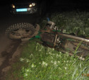 В Богородицком районе «Шкода» врезалась в стоящий мотоцикл