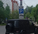 На тротуаре на ул. Демонстрации вальяжно припарковался Geländewagen