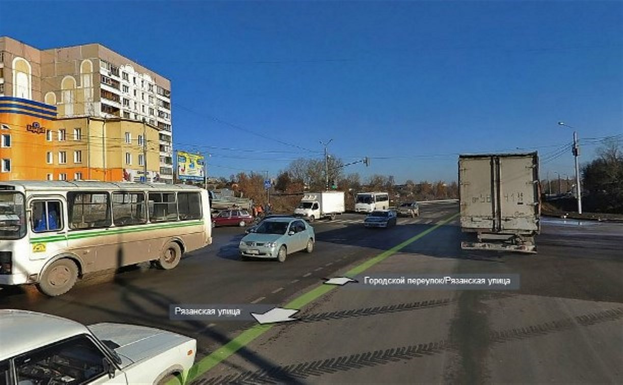 Из-за ДТП на улице Рязанской образовалась огромная пробка