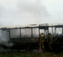 В Щёкинском районе сгорел автобус