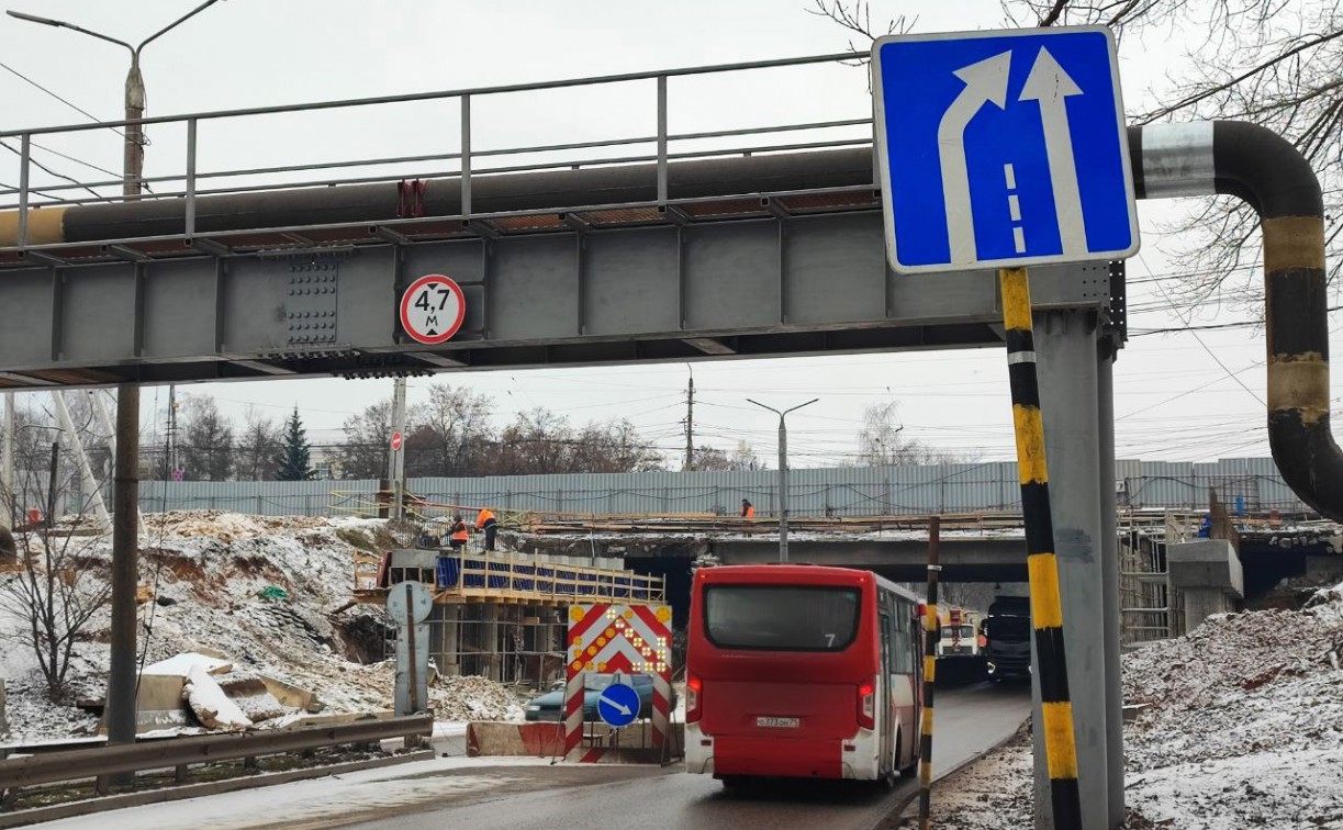 В Туле на неделю ограничат движение под Орловским путепроводом