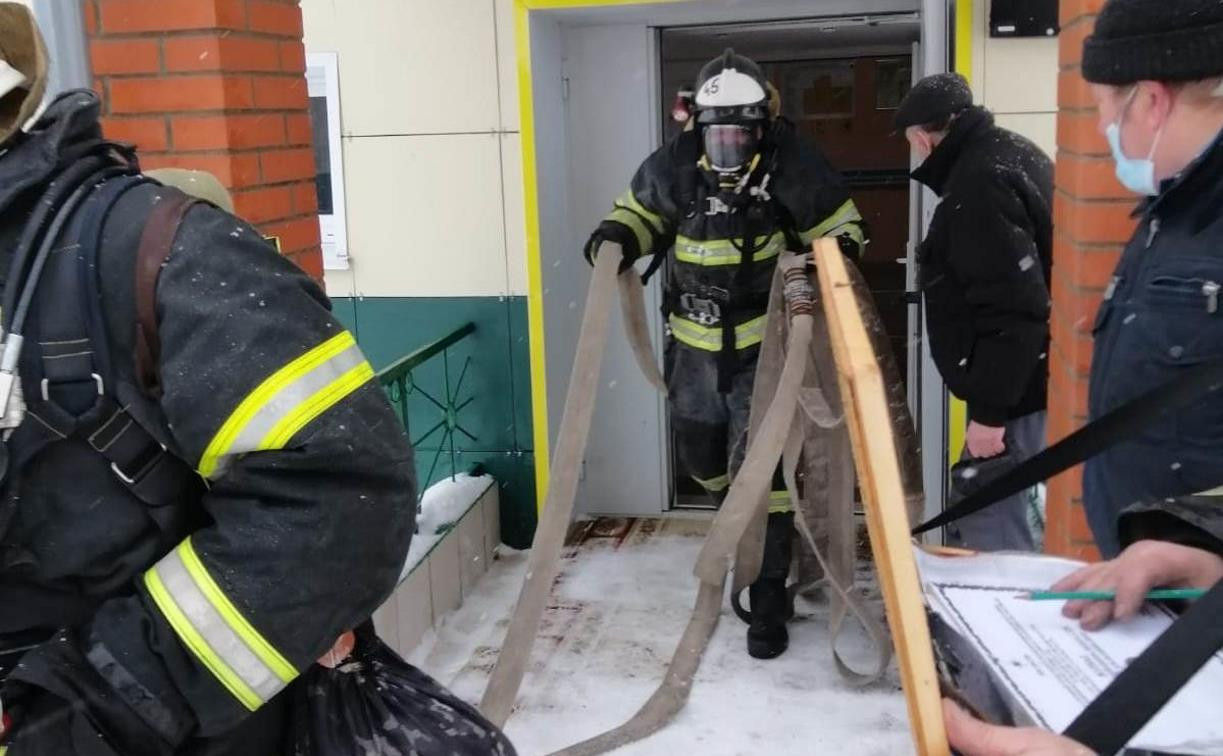 Белевские спасатели потушили условный пожар в психоневрологическом интернате