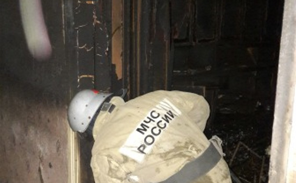 При пожаре в Кимовске пострадал человек