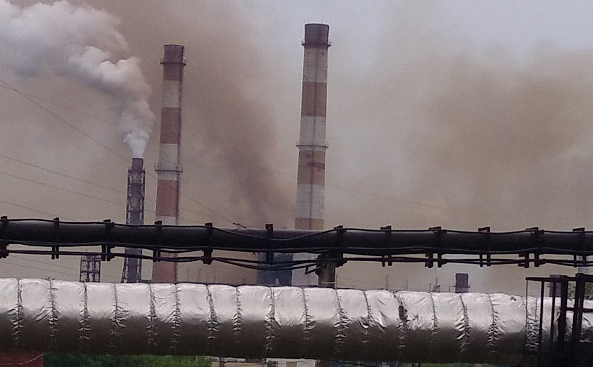 Туляки засняли выброс в районе «Тулачермета»