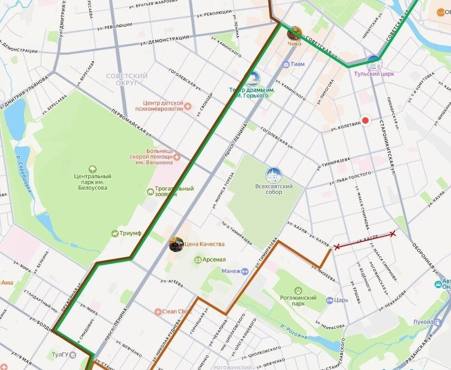 В Туле ограничат движение трамваев на Кауля из-за ремонта путей 