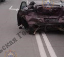 На трассе под Тулой грузовик влетел в Mazda: пострадали два человека