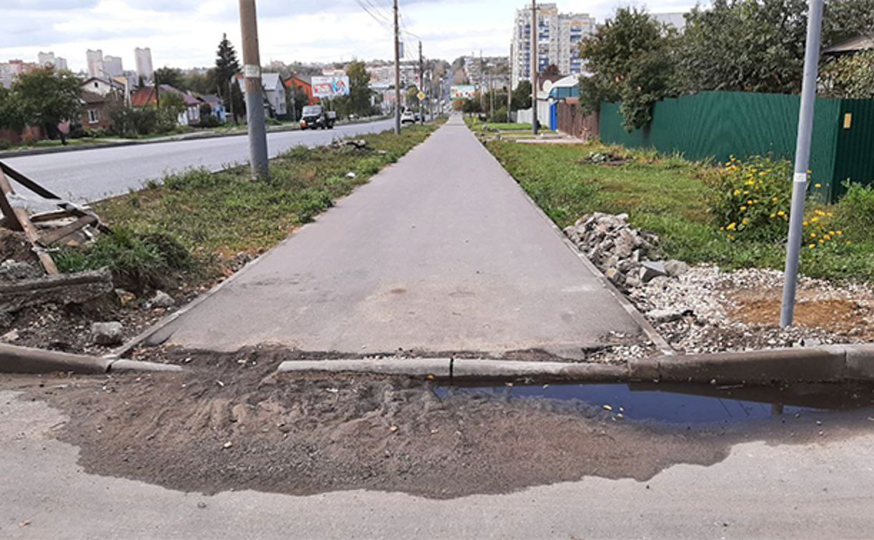 «Как будут принимать улицу?»: туляки пожаловались на капремонт тротуаров на ул. Кутузова 