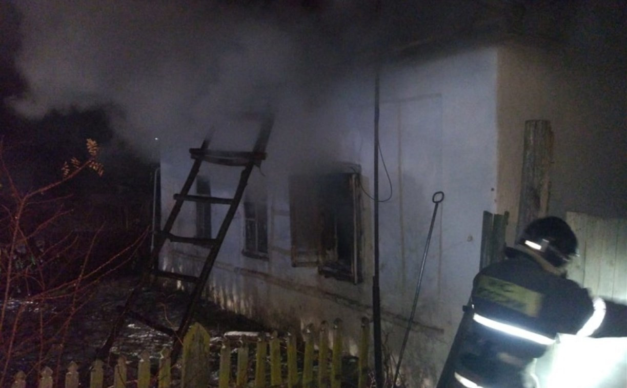 В Крапивне при пожаре в частном доме пострадал человек