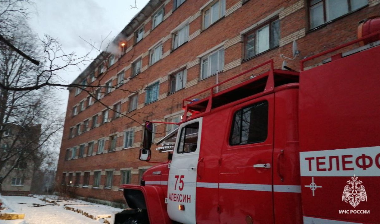 В Алексине при пожаре погиб пенсионер