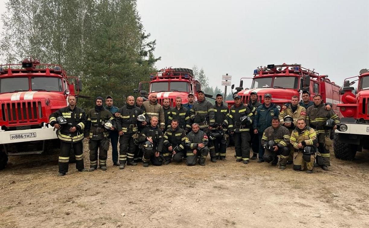 Пожары в Рязани: тульские спасатели продолжают помогать коллегам