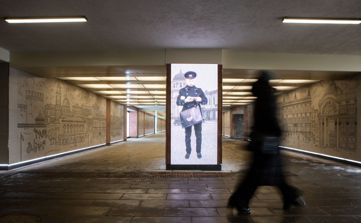 Мультимедийные экраны и новая мозаика: два подземных перехода в Туле стали тематическими
