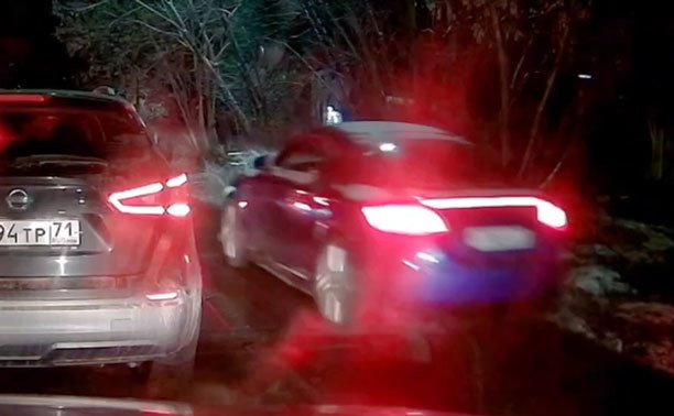 В Туле водитель легковушки решил, что тротуар — тоже дорога