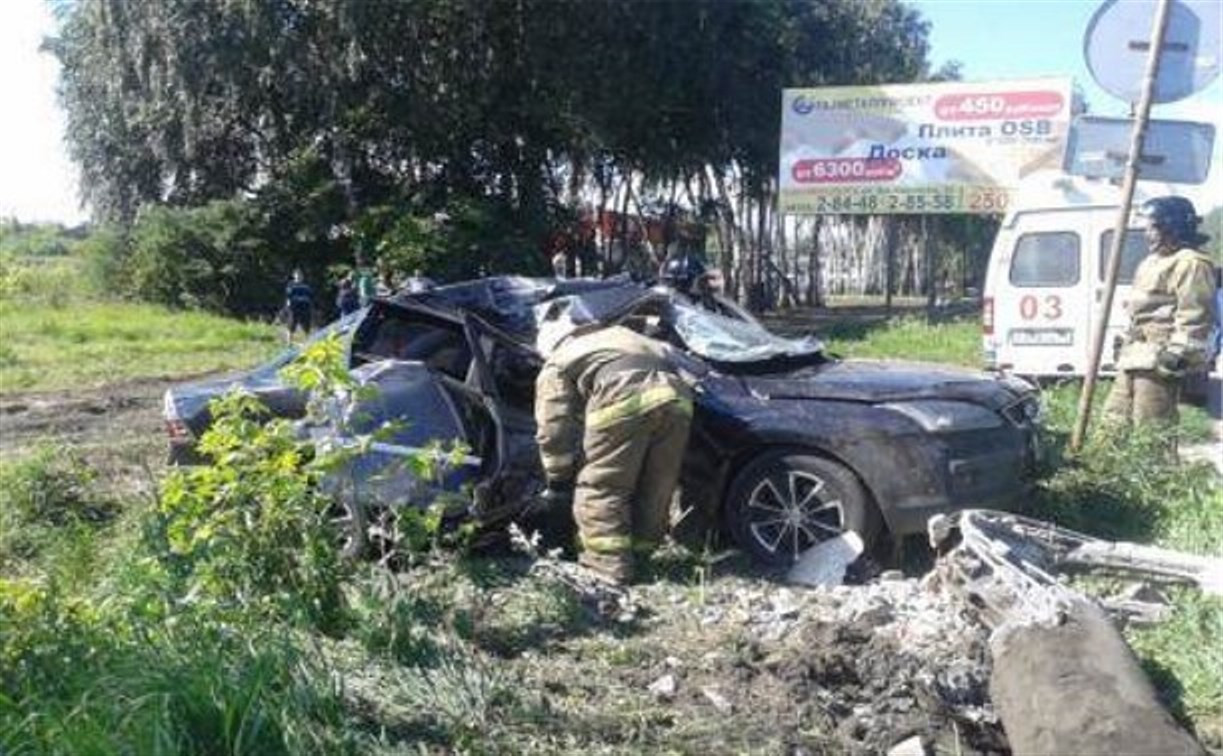 В Новомосковске водитель «Форда» разбился насмерть, врезавшись в столб
