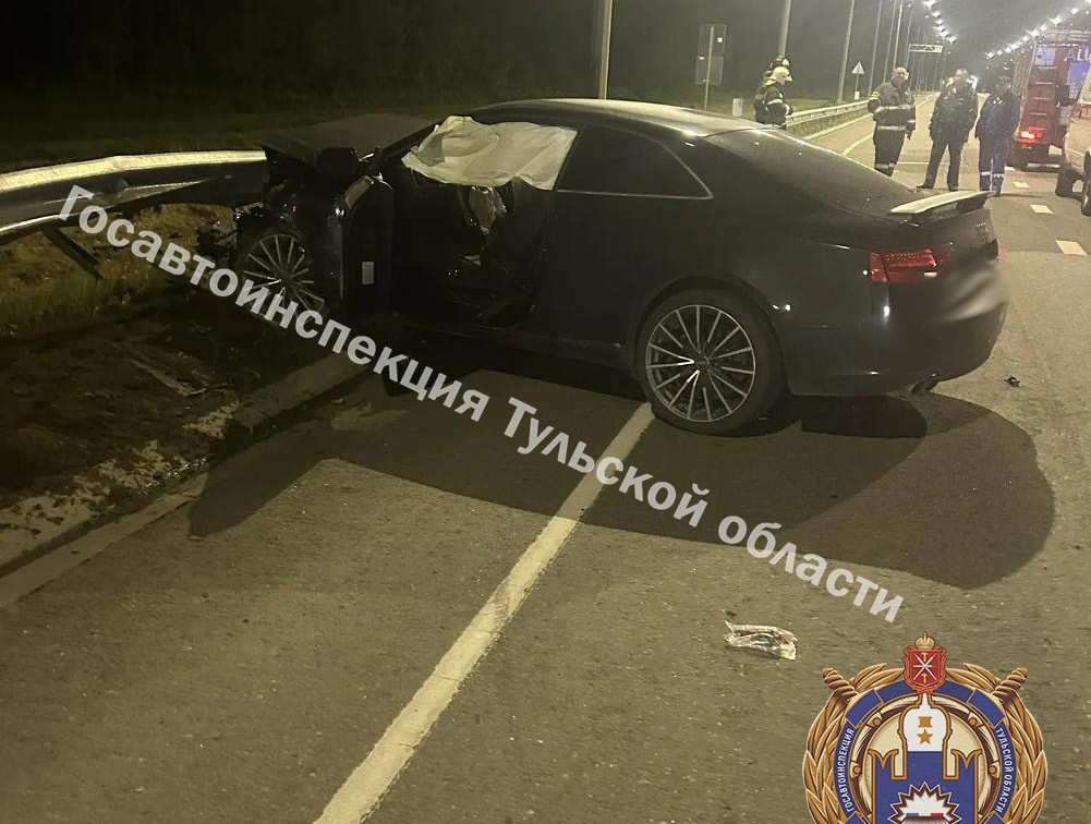 В Чернском районе автоледи на Kia протаранила Audi на трассе 