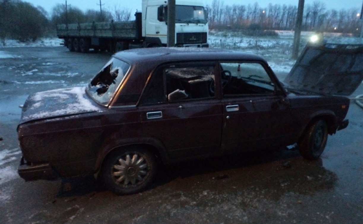 В Новомосковске рано утром сгорел автомобиль
