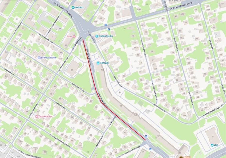 22 ноября часть Городского переулка в Туле временно перекроют для движения транспорта ​​​​​​​