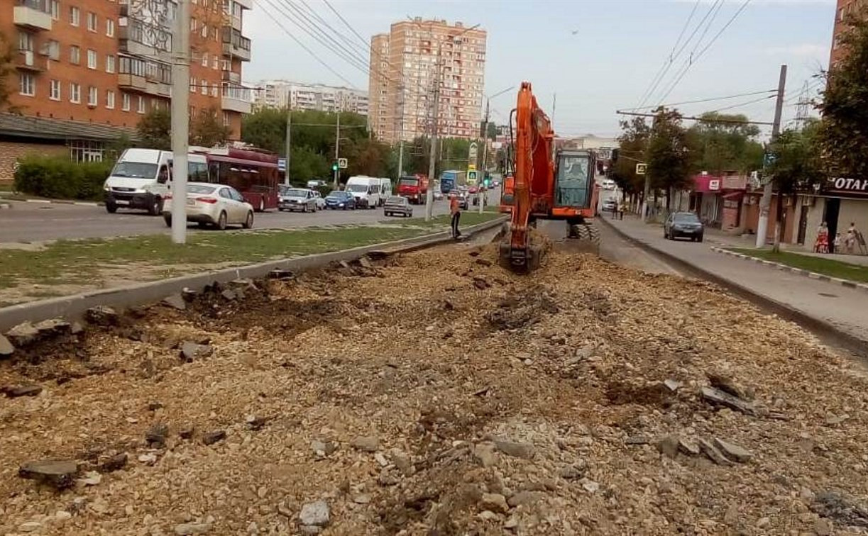 Как проходит ремонт улицы Ложевой в Туле