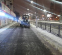 В Туле ликвидируют последствия ночного снегопада