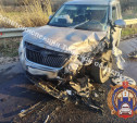 В Узловском районе Lada влетела на встречке в Skoda