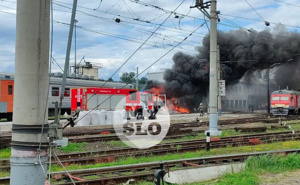 На Московском вокзале загорелась цистерна