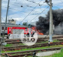 На Московском вокзале загорелась цистерна