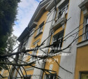 В Туле рухнувшее в грозу дерево разбило окно в общежитии