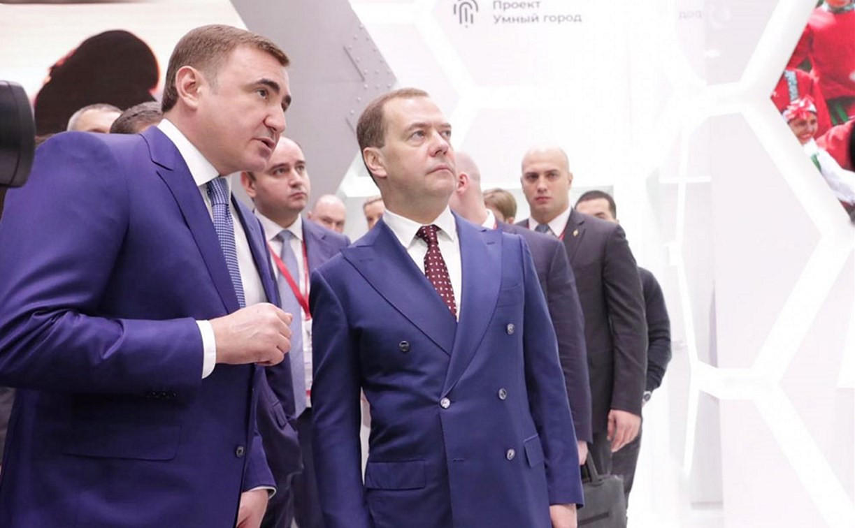 Алексей Дюмин поблагодарил Дмитрия Медведева за поддержку ОЭЗ «Узловая»