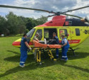 Вертолет санавиации доставил пациентов из Тульской области в больницы Санкт-Петербурга