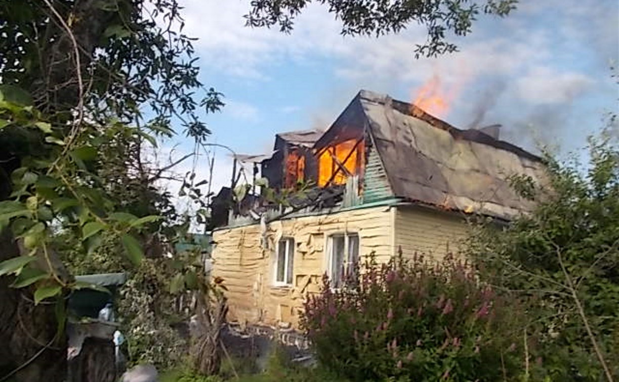 В Заокском районе на пожаре погибла пенсионерка