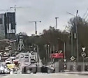 На ул. Рязанской водитель рванул через двойную сплошную