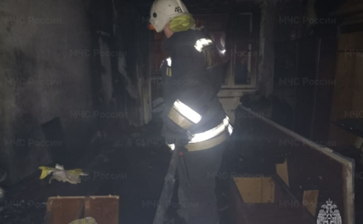 При пожаре в Липках пострадал 45-летний мужчина