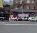 На ул. Советской в «паровозике» из четырех автомобилей пострадала женщина