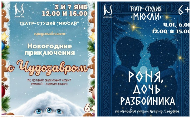Театр-студия «Мюсли» приглашает юных туляков на новогодние спектакли